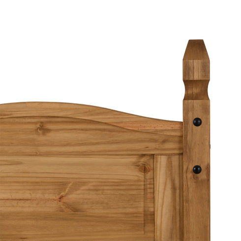 Corona 3FT Bed High Foot End - Distressed Waxed Pine
